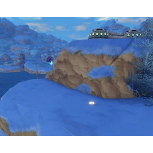 Blue Planet Secret Halo location near the right-side shore bush