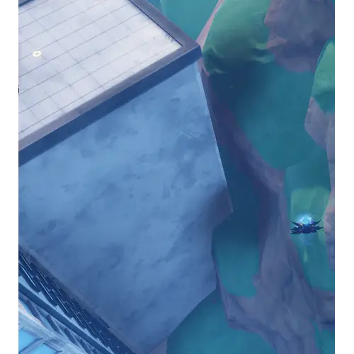 Punch Island Blood Flower location behind the first building on the left