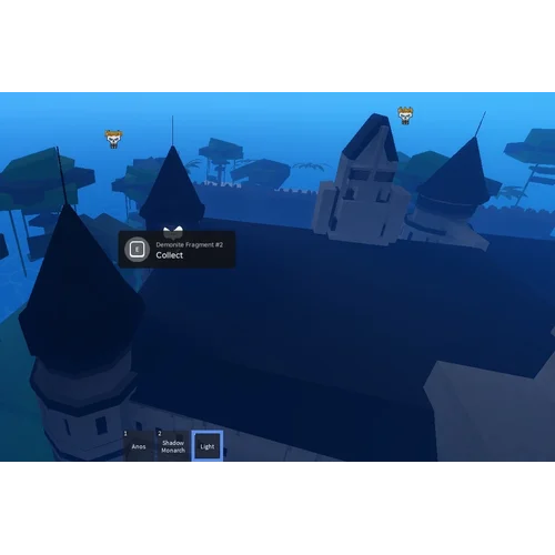 Demonite Fragment 2 location on the Academy Island roof near the right-side tower